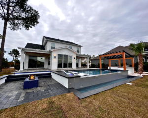 Modern pool and patio