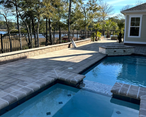 backyard patio pool jacuzzi